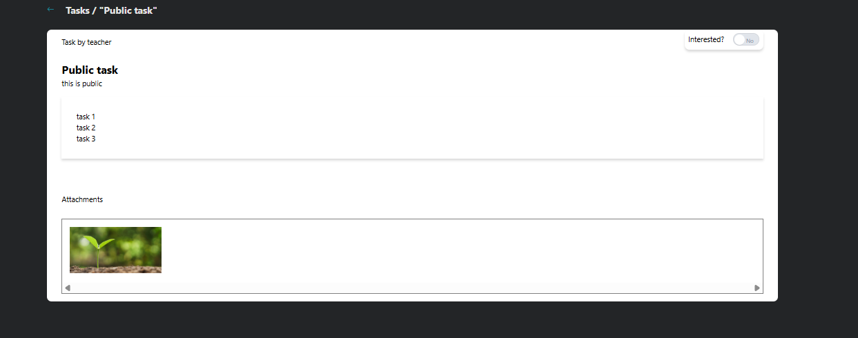 Picture of sustainability diary's Task posted by teacher