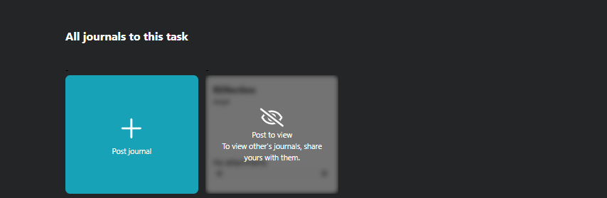Picture of sustainability diary's Task response view